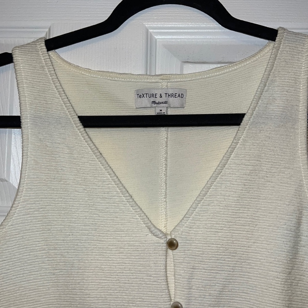 Madewell Texture And Thread Button Down Tie Tank … - image 2